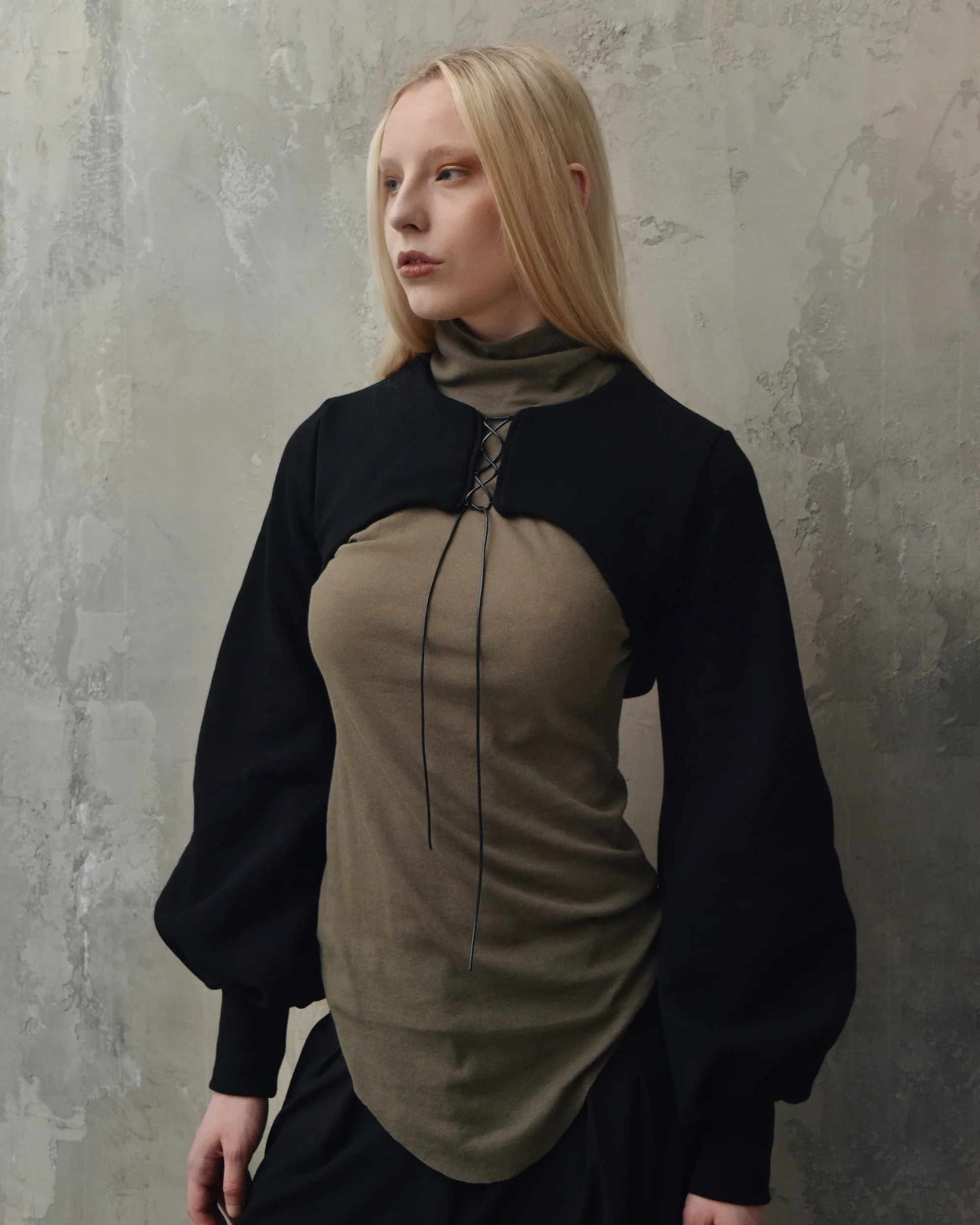 Bishop Sleeve Hourglass Tunic (Moss Green) - Image 3