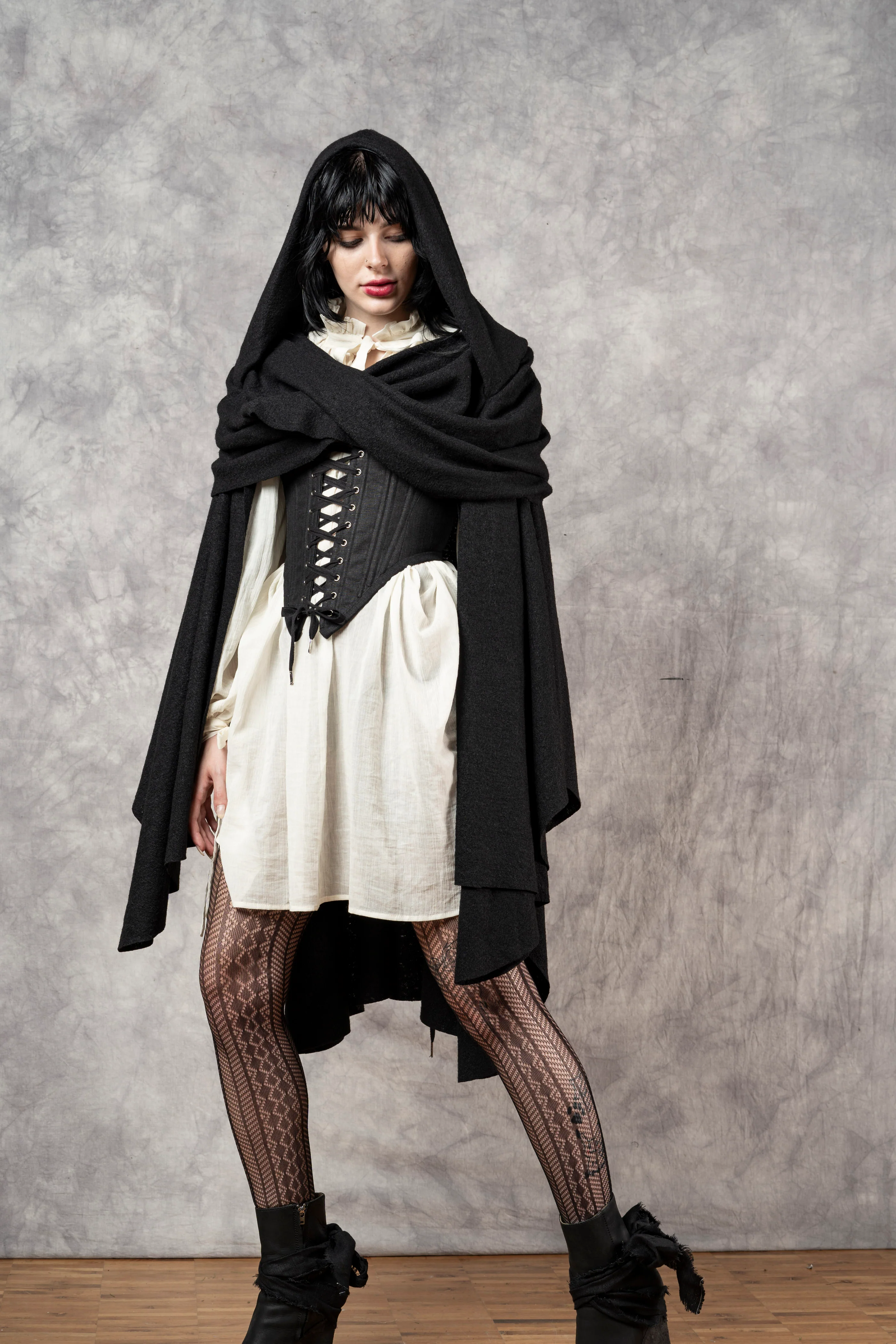 Hybrid Stays in Black Linen (Made-To-Order) - Image 25